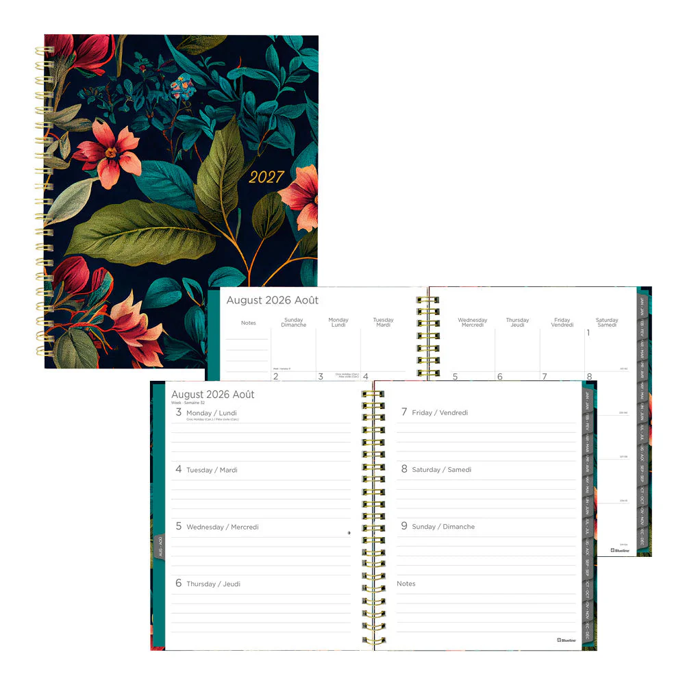 Wildflower Glow 17-Month Weekly Planner, 2026 - 2027, Bilingual (C471117.01B-27)