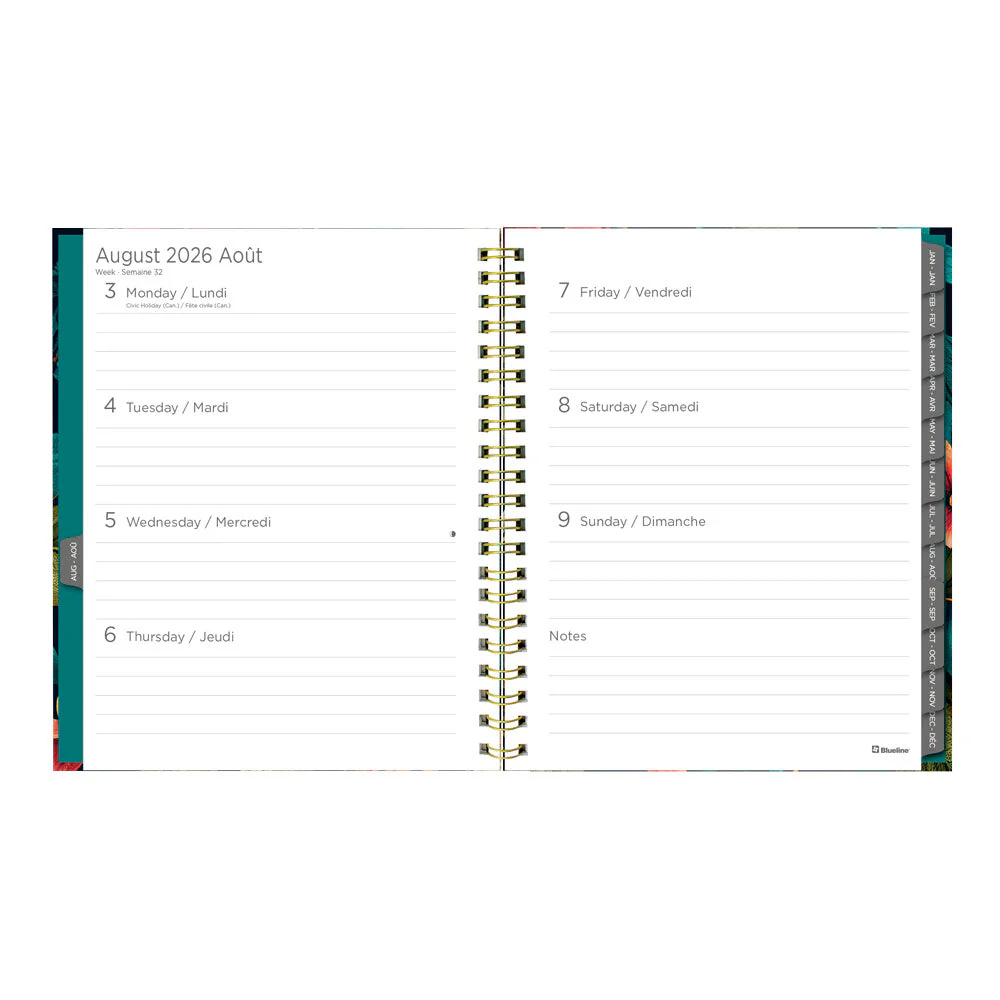 Wildflower Glow 17-Month Weekly Planner, 2026 - 2027, Bilingual (C471117.01B-27) - Image 3