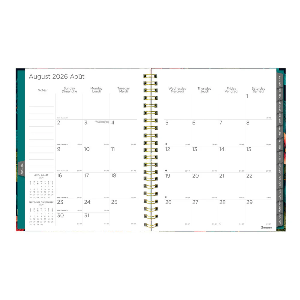 Wildflower Glow 17-Month Weekly Planner, 2026 - 2027, Bilingual (C471117.01B-27) - Image 4