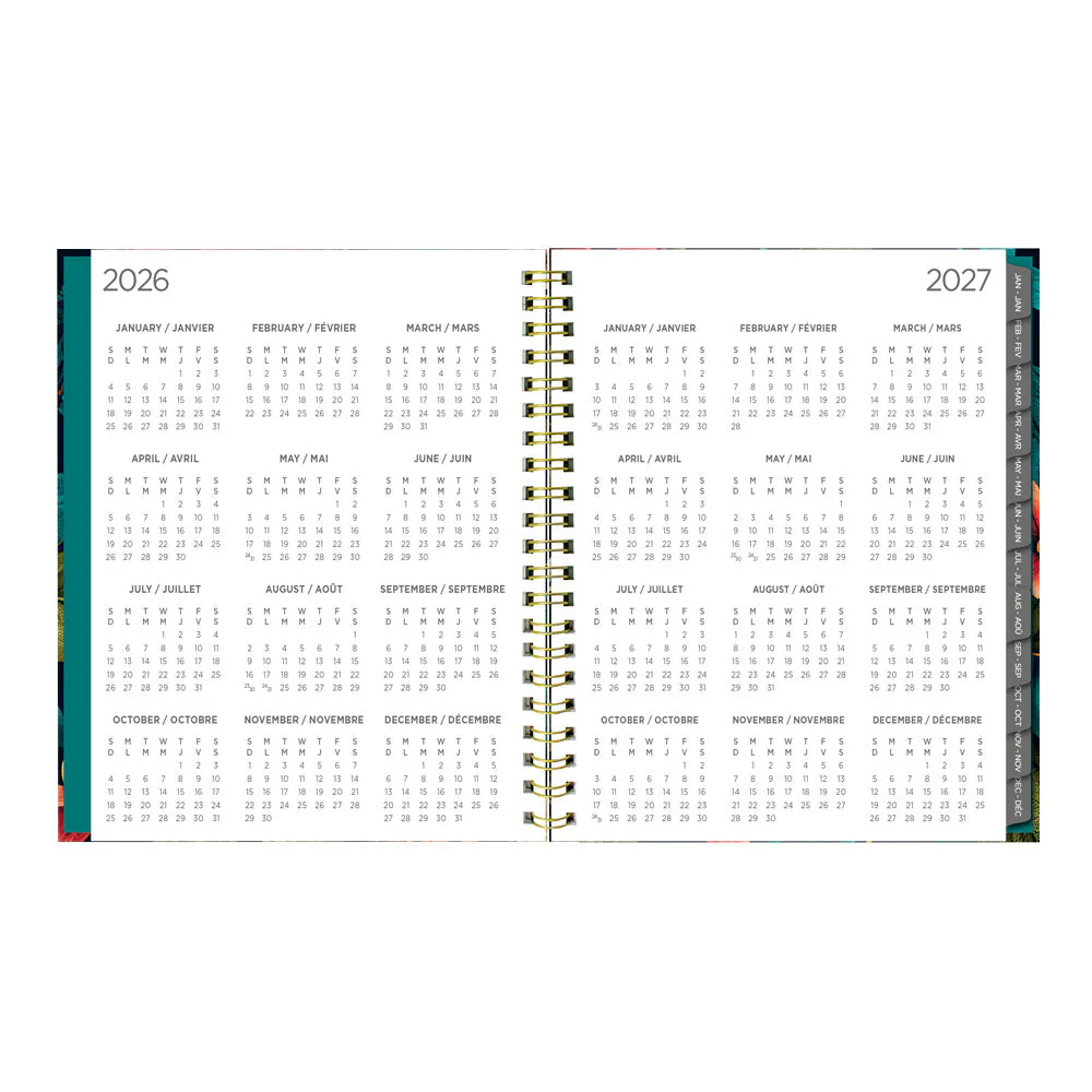 Wildflower Glow 17-Month Weekly Planner, 2026 - 2027, Bilingual (C471117.01B-27) - Image 6